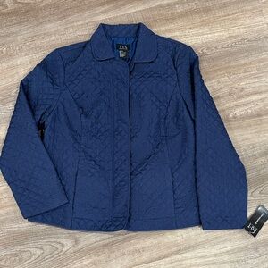 LOFT Navy Quilted Blazer